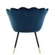 preview thumbnail 14 of 35, Angela Black and Gold Metal Leg Velvet Seashell Accent Chair (Set of 2) by iNSPIRE Q Bold