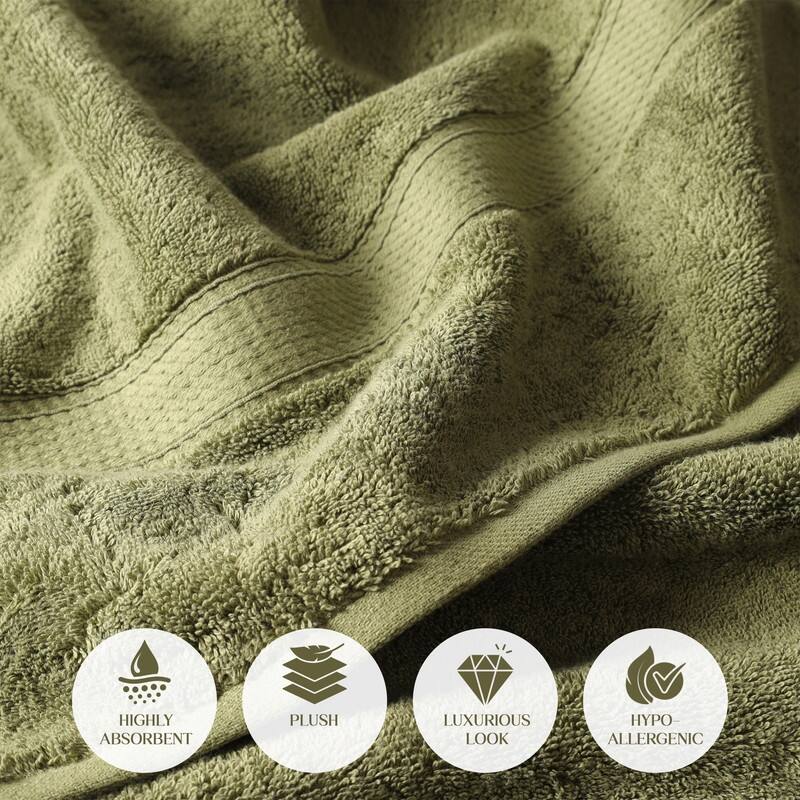Superior Luxury Egyptian Cotton Bath Towel Set of 2 Ultra Plush, Heavyweight, Absorbent Spa & Hotel Quality Bath Towels Set