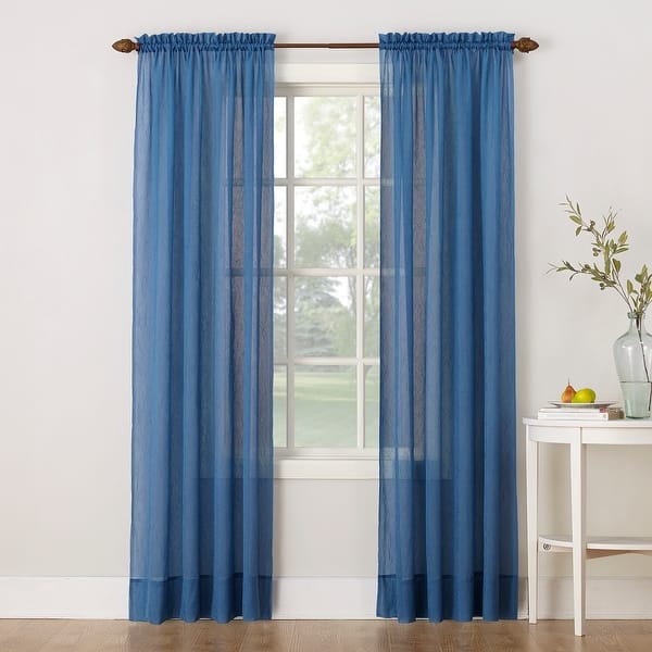 No 918 Erica Sheer Crushed Voile Single Curtain Panel Overstock 12361200
