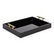 preview thumbnail 126 of 131, Kate and Laurel Lipton Metal Handle Decorative Tray 16.5x12.25x3.25 - Black/Gold