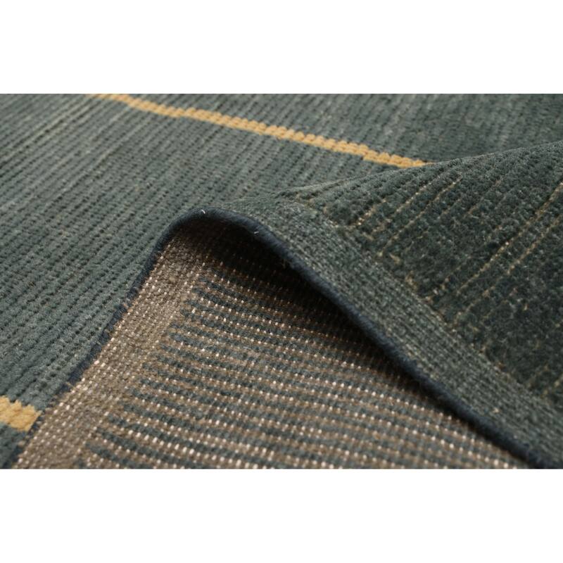 ECARPETGALLERY Hand-knotted Pak Finest Marrakesh Dark Green Wool Rug - 9'3 x 12'1