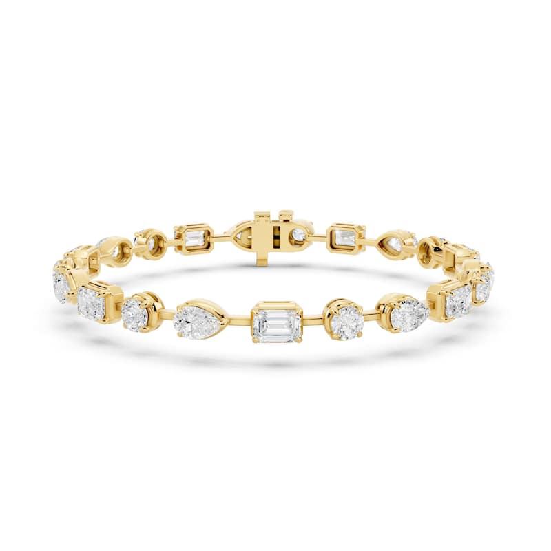 Auriya 14K Gold Lab Grown Diamond Fashion Tennis Bracelet 5 3/4 ct. tw. (E-F VS) - Yellow