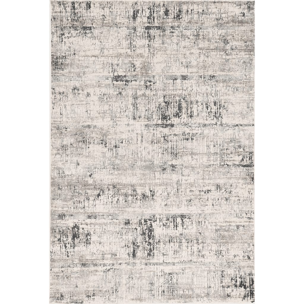 Strick & Bolton Caspi Black & White Distressed Rug