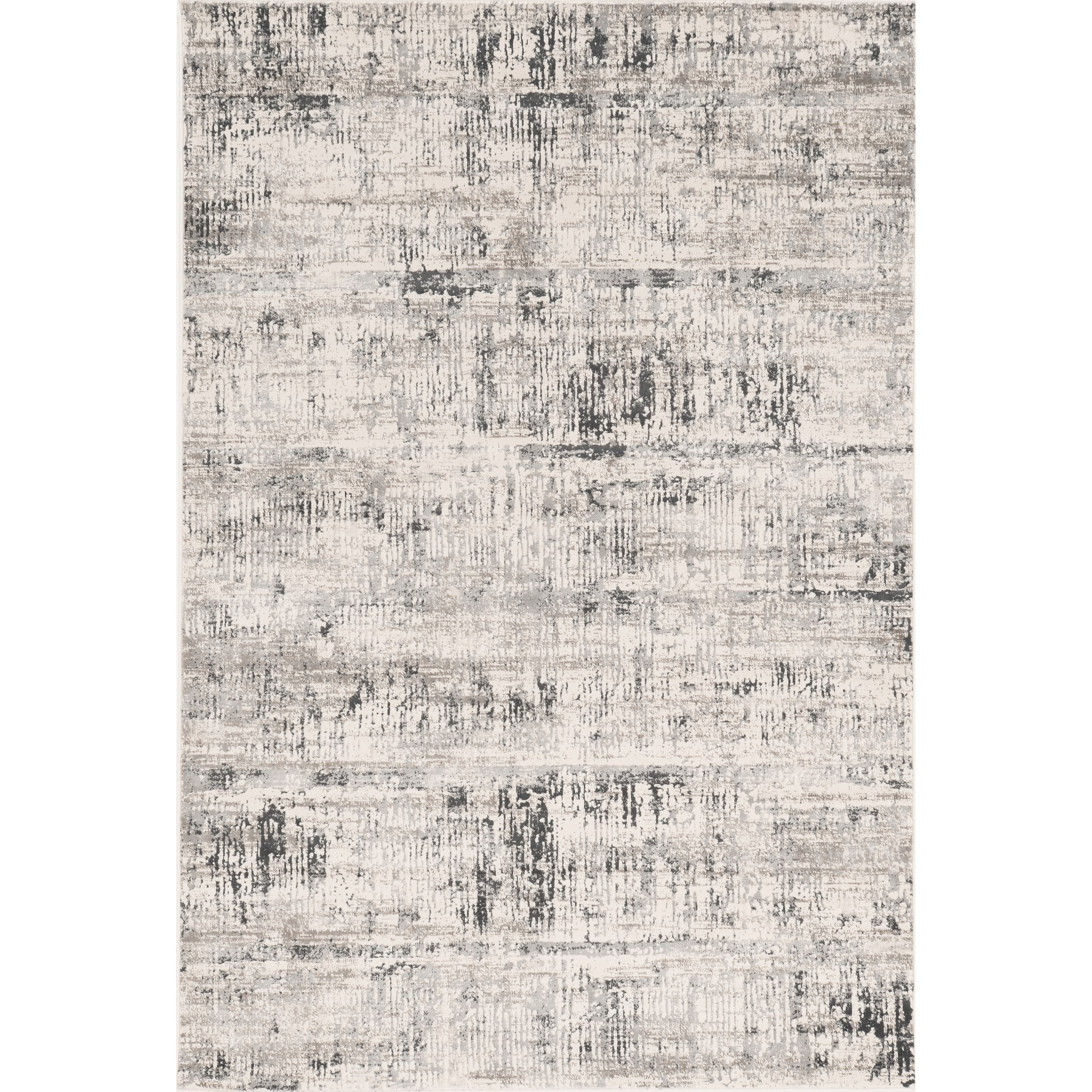 Strick & Bolton Caspi Black & White Distressed Rug