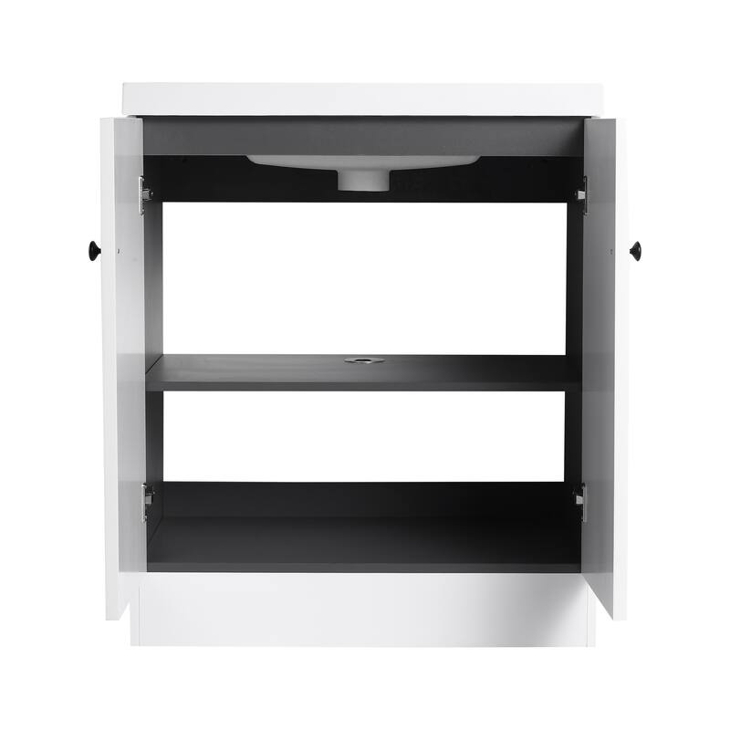 Beingnext 24"/30"/36" Bathroom Vanity with Sink, Freestanding Bathroom Vanity with Soft Close Door and Adjustable Shelf