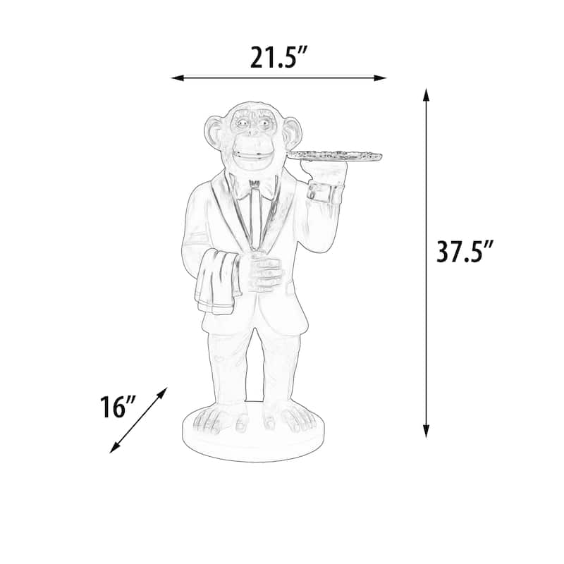 Chadsy the Chimp Waiter 37.5" Tall