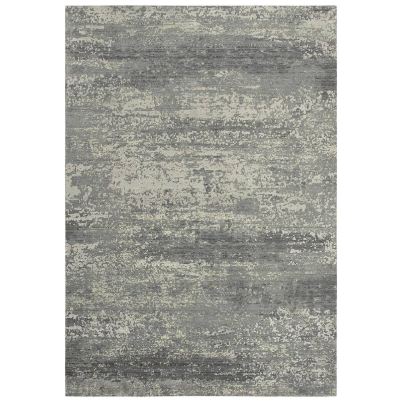 Alora Decor Radiant Abstract Wool Blend Area Rug - 8' x 10' - Dark Grey