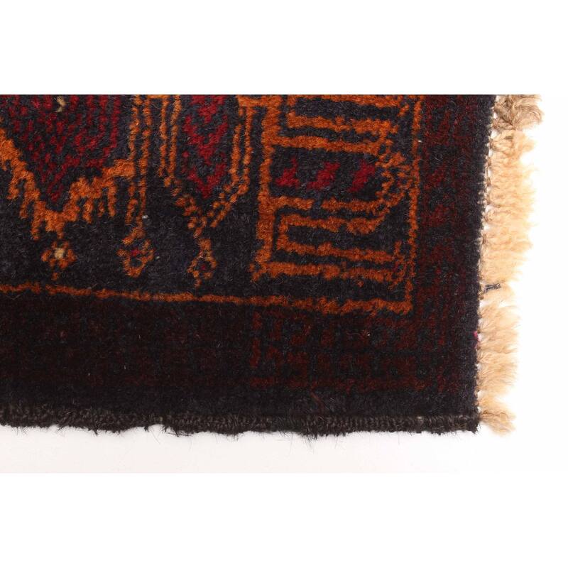 ECARPETGALLERY Hand-knotted Teimani Dark Navy Wool Rug - 2'10 x 4'9