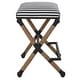 preview thumbnail 7 of 8, Uttermost 23711 Braddock 19" Wide Counter Stool - Navy Blue / Cream