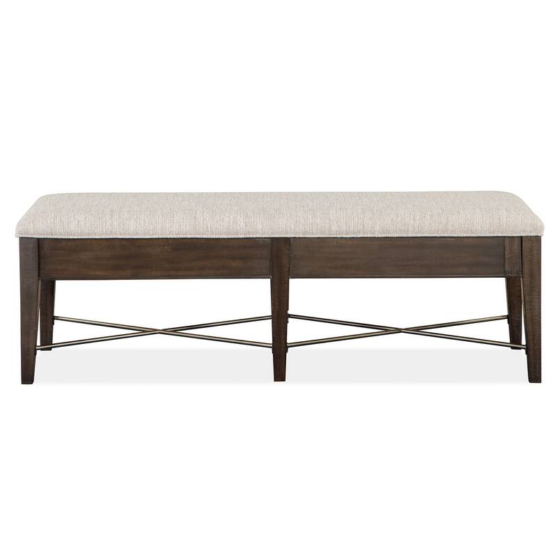 Magnussen Home Westley Falls Graphite Upholstered Bench - 58''W x 17''D x 19''H