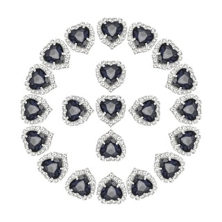 PCS Heart Rhinestones, Sew on Heart Rhinestones Buttons Crystal - Bed ...
