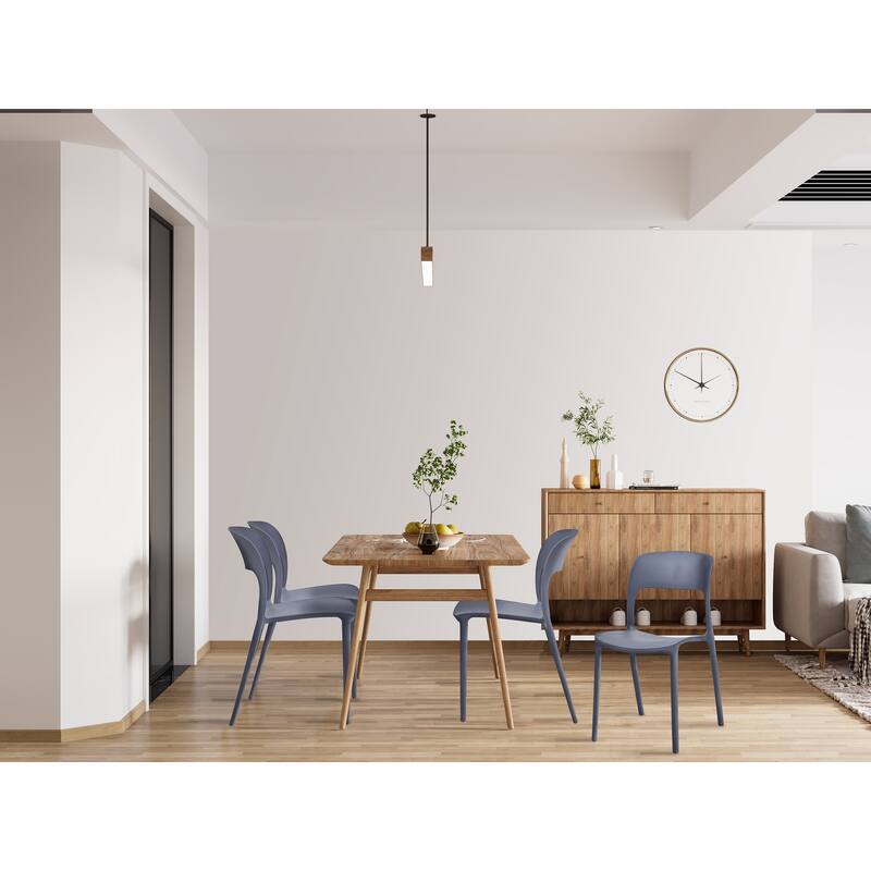Porthos Home Brody Stackable Plastic Dining Chairs (Set of 2)