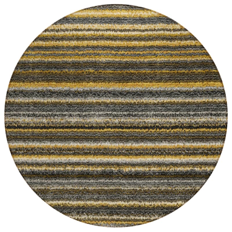 HomeRoots Striped Transitional Rectangle Outdoor Rug