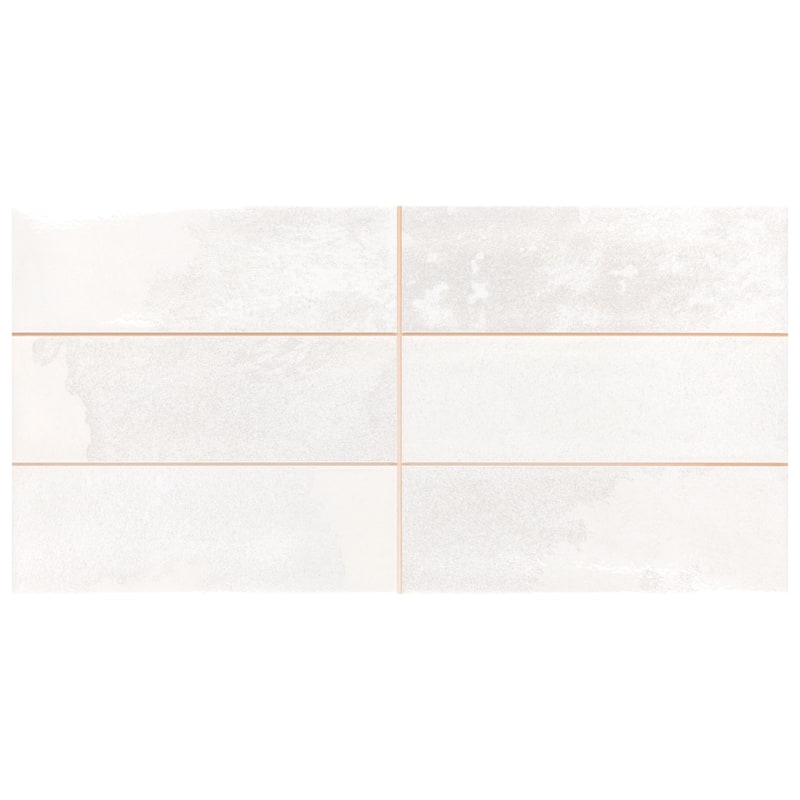 Merola Tile Kings Luxe Tradition Brick White 7-7/8" x 15-3/4" Ceramic Wall Tile