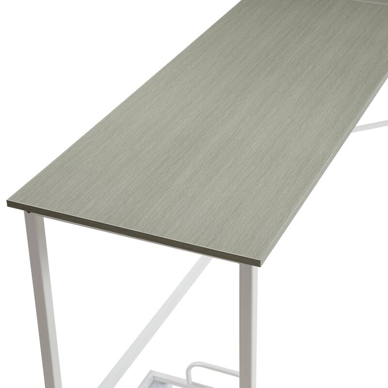 Bambina Gray & White Finish Computer Desk