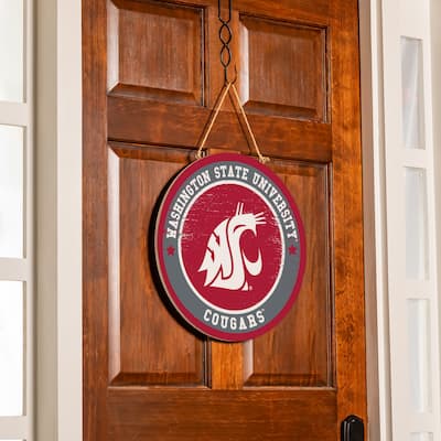 Washington State University Wooden Door Decor Wall Sign - Multi-Color
