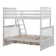 preview thumbnail 54 of 56, Twin Over Full Wood Bunk Bed with Storage Drawers and Ladder