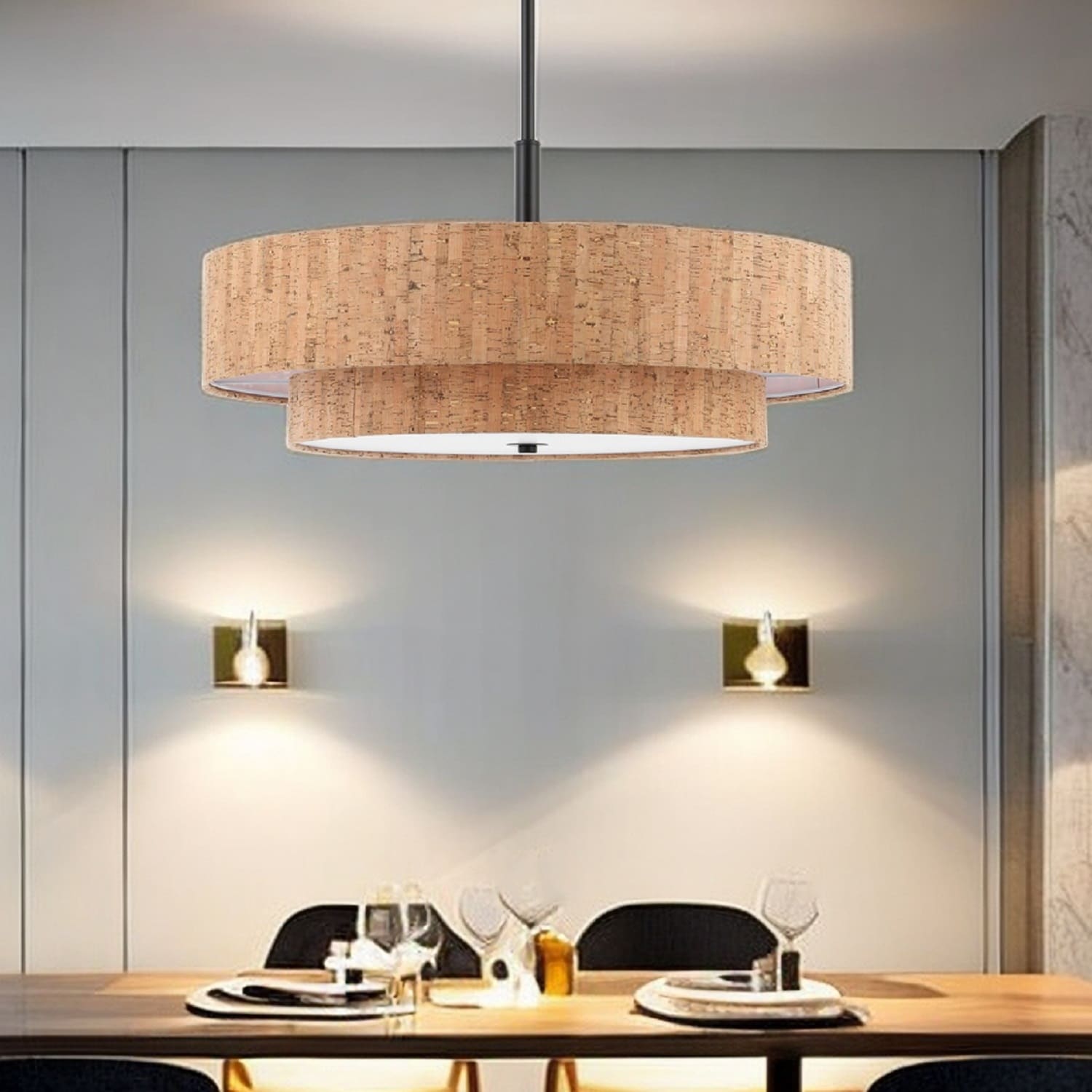 Cork ceiling light deals