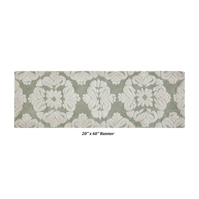 Better Trends Medallion Tufted Bath Mat Rug 100% Cotton