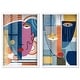 preview thumbnail 7 of 41, Abstract Mask Series Living Room Set Shadowbox Print by Art Remedy White - 10" x 15"