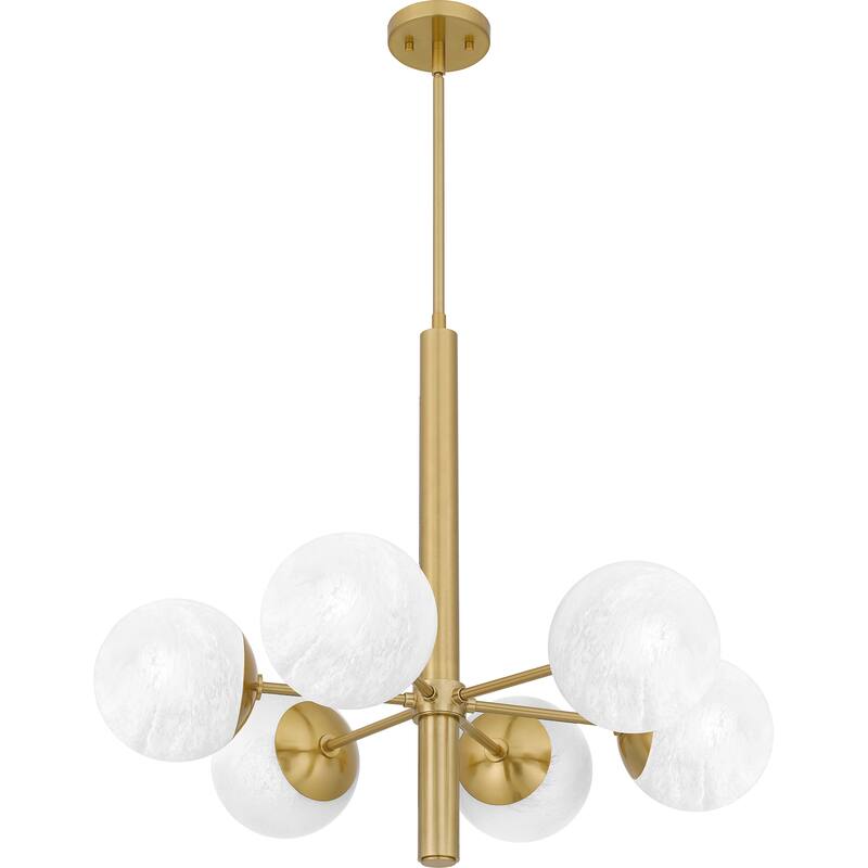Solei 6-Light Aged Brass Chandelier