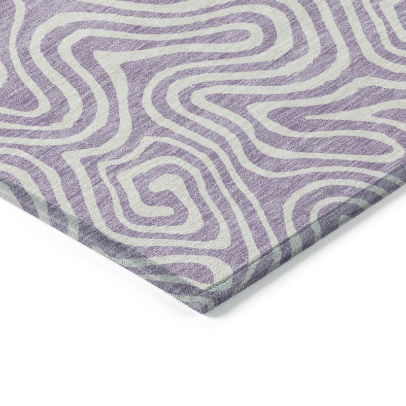 HomeRoots Abstract Transitional Rectangle Outdoor Rug