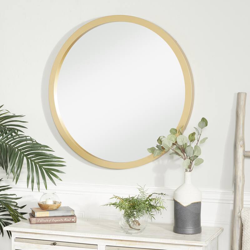 Black, White or Gold Wooden Room Wall Mirror with Thin Frame