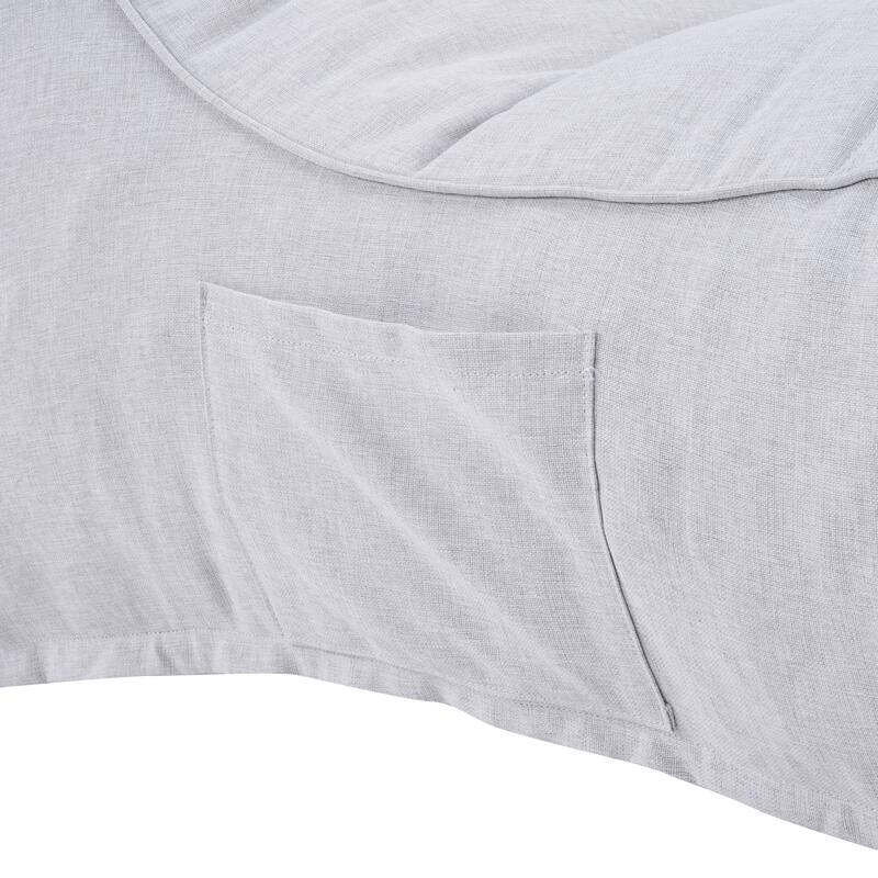 Christopher Knight Home - Ethel Casual Outdoor Upholstered Bean Bag Chair