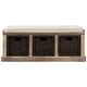 preview thumbnail 24 of 36, Merax Entryway Storage Bench with 3 Removable Baskets and Cushion