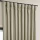 Exclusive Fabrics Faux Linen Extra Wide Room Darkening Curtain Panel