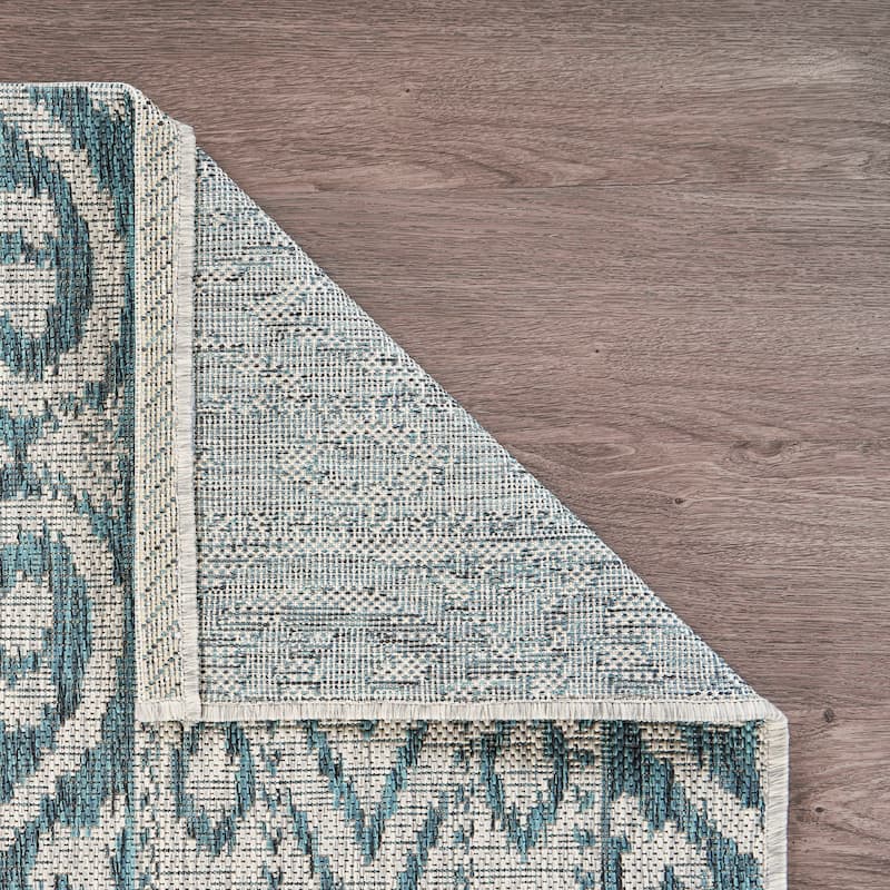 Sevita Sadie Ikat Striped Durable Performance Indoor/Outdoor Area Rug