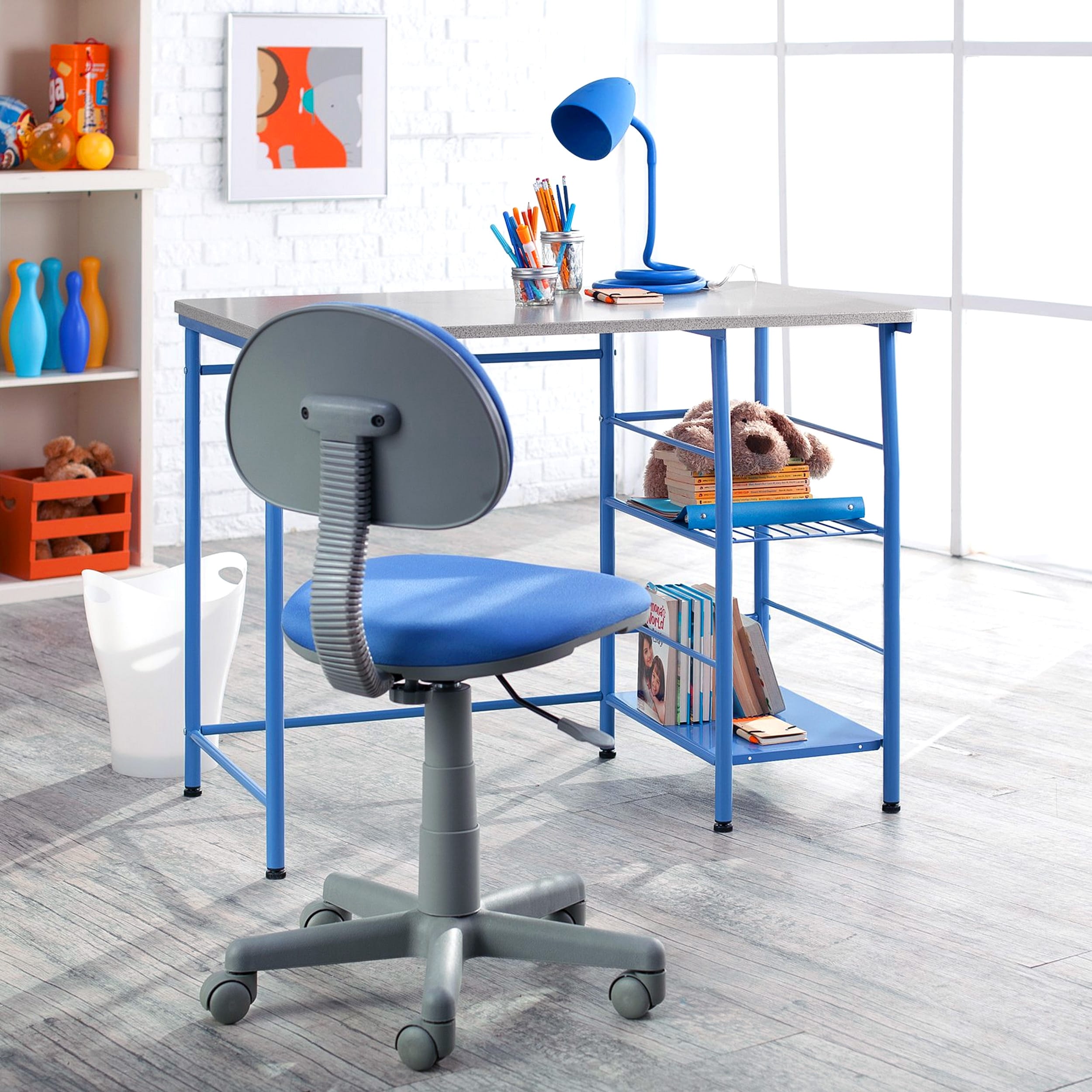 Purple desk sales and chair set