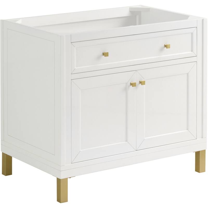 James Martin Vanities 503-V36 Chicago 36" Dual-Mounted Single Basin - Glossy White