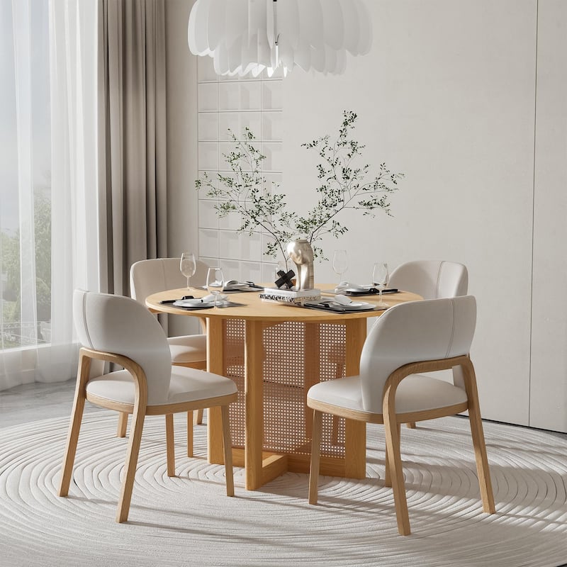 Solid Wood Round Dining Table 4-6 People - 46*30 - Wood