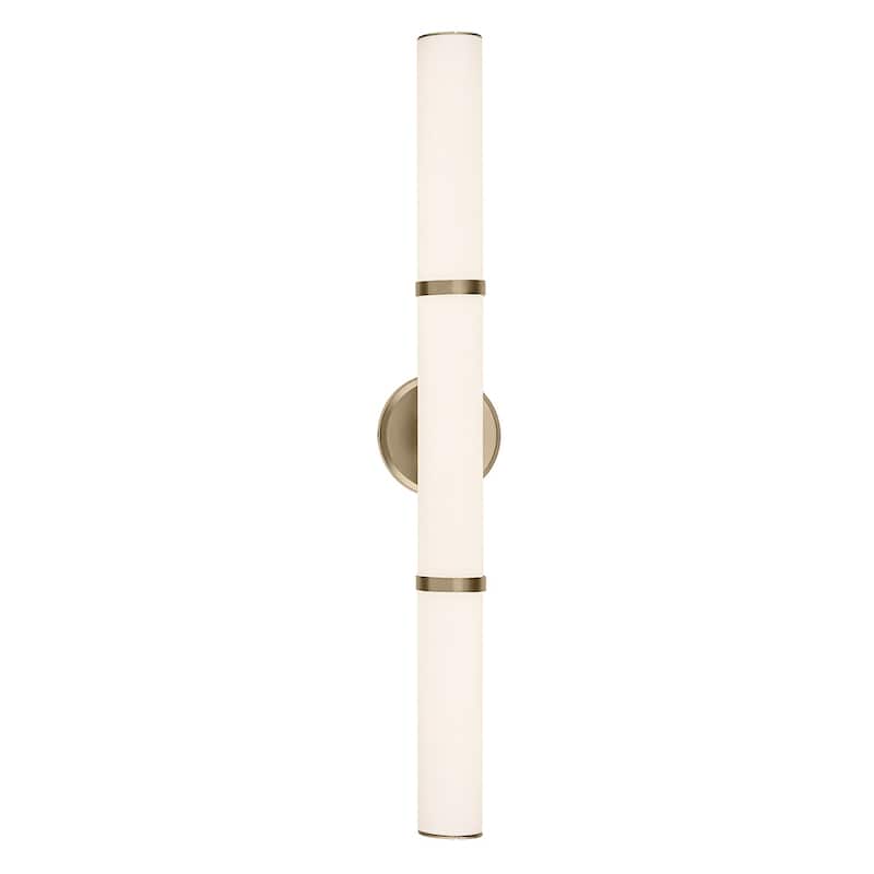 Kichler Lighting Rosh 32" Bath Bar Large LED with White Glass in Champagne Bronze