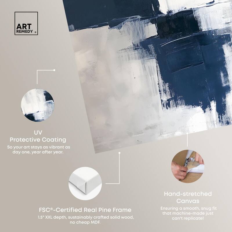 Porcelain Blue on White I Canvas by Art Remedy, Gallery Wrapped