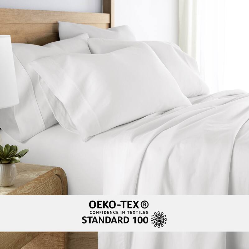 Becky Cameron Solid Brushed 300 Thread Count Cotton Sheet Set