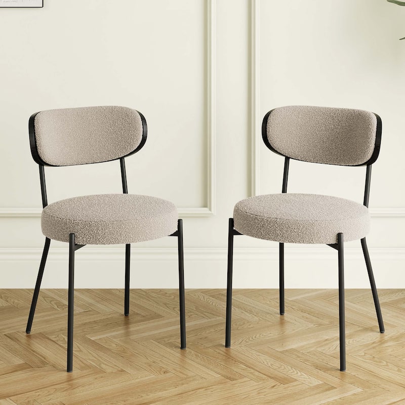 Boucle Kitchen Dining Chair ,Kitchen Dining Room and living room (set of 2)
