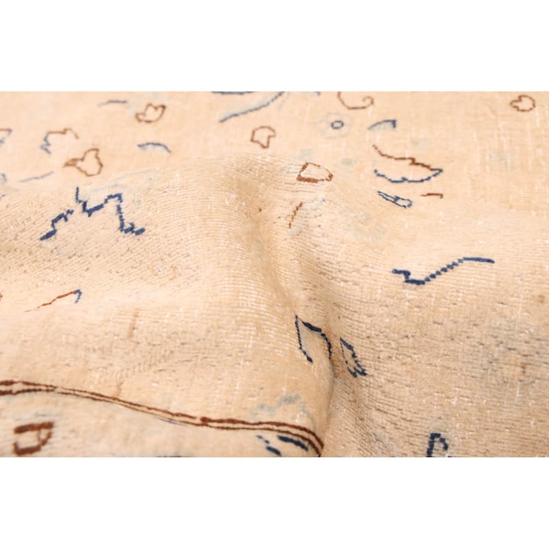 ECARPETGALLERY Hand-knotted Antalya Vintage Beige Wool Rug - 9'7 x 12'9