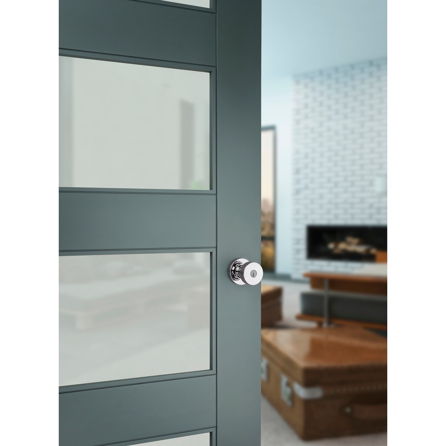 Kwikset 740PSKSQT-S Pismo Single Cylinder Keyed Entry Door Knob Kwikset 740PSKSQT-S Pismo Single Cylinder Keyed Entry Door Knob