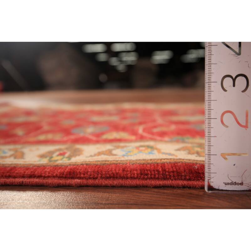 Floral Kazak Oriental Foyer Rug Hand-Knotted Red Wool Carpet - 2'0" x 3'0"