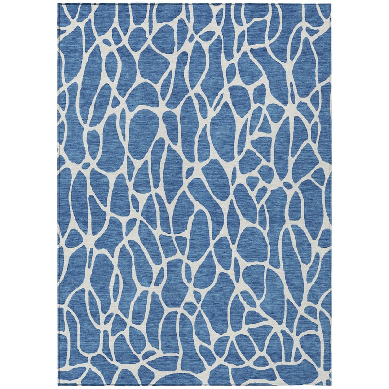 HomeRoots Geometric Transitional Rectangle Outdoor Rug
