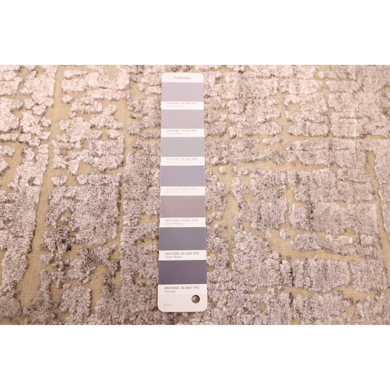 ECARPETGALLERY Hand-knotted Legacy Grey Silk, Wool Rug - 5'10 x 5'10