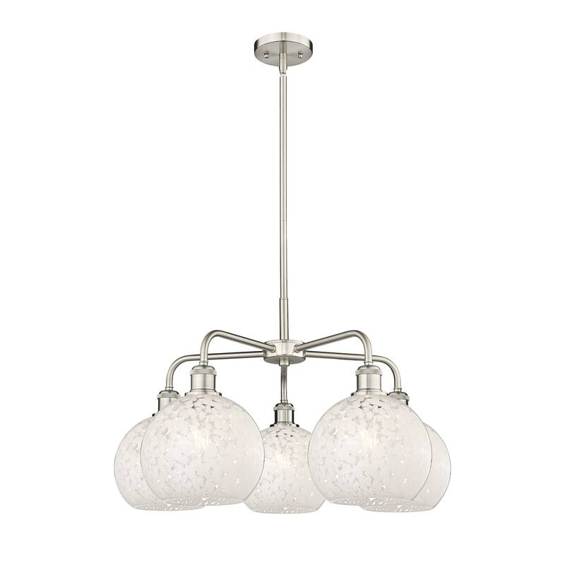 Innovations Lighting 516-5C-16-26-White Mouchette-Indoor Chandelier