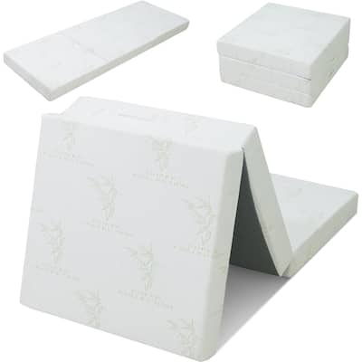 Cheer Collection Tri-fold 4-inch Folding Futon Mattress