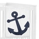 preview thumbnail 3 of 4, Nautical Sailor Boy or Girl Baby Monthly Milestone Blanket - Navy Blue White Anchors Ocean Sailboat Sea Marine Gender Neutral