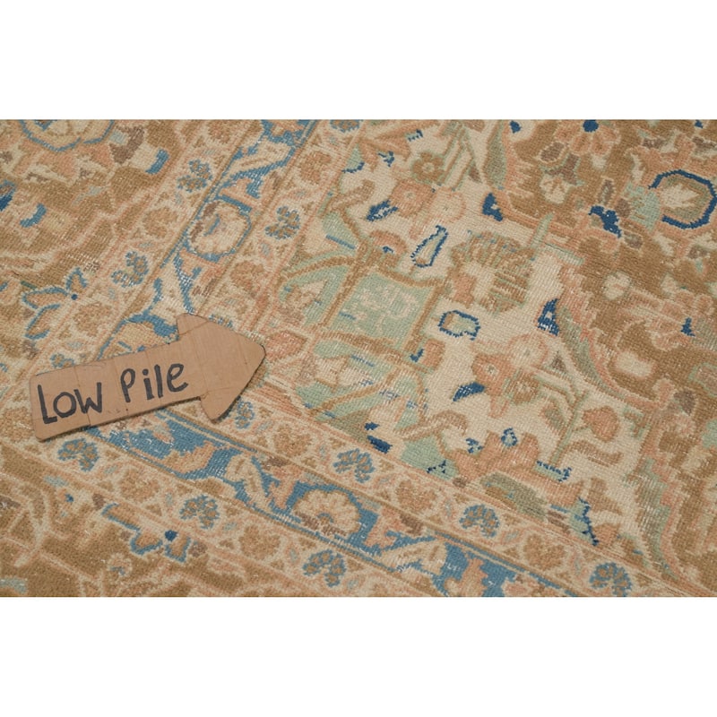 Hand Knotted Oriental 100% Wool Carpet Traditional Floral Oranges & Rust Kashan Area Rug - 13' 10'' X 9' 9''