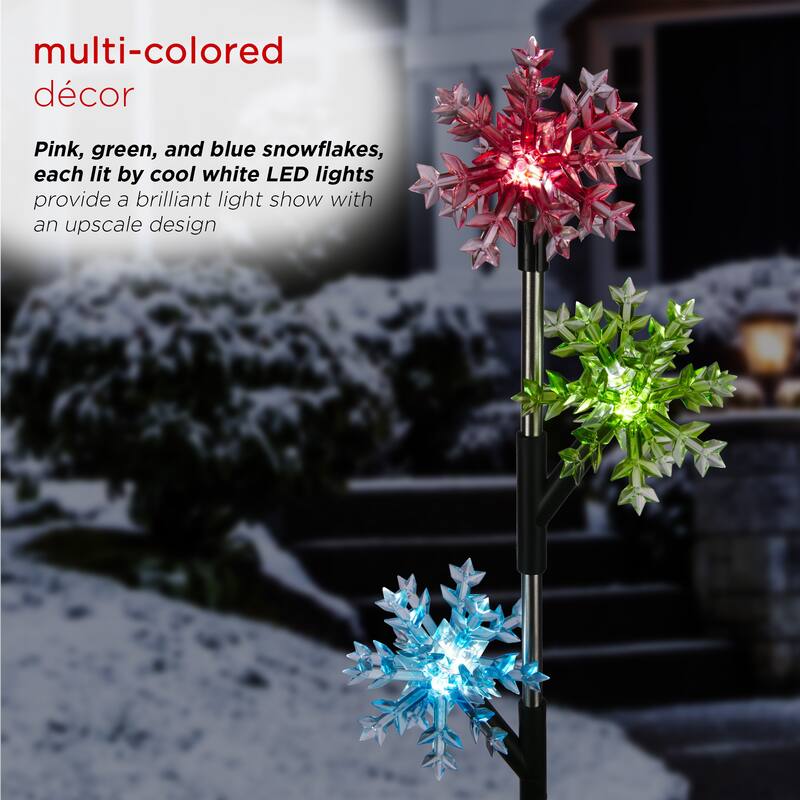 Alpine Corporation Outdoor Garden Stakes LED Lights (Set of 2)