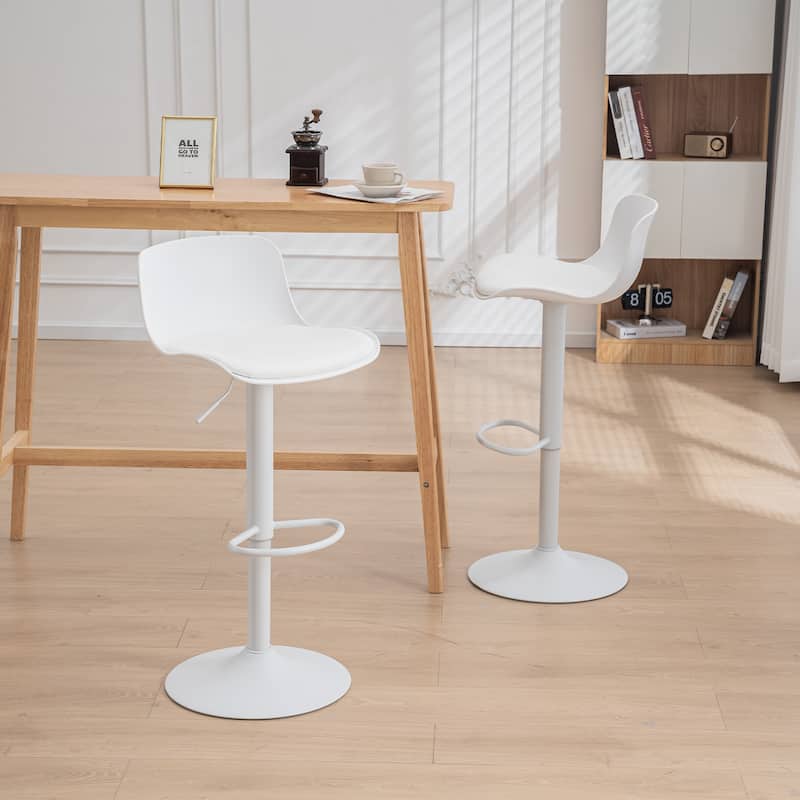 Modern Barstools Set of 2 Swivel Bar Chairs