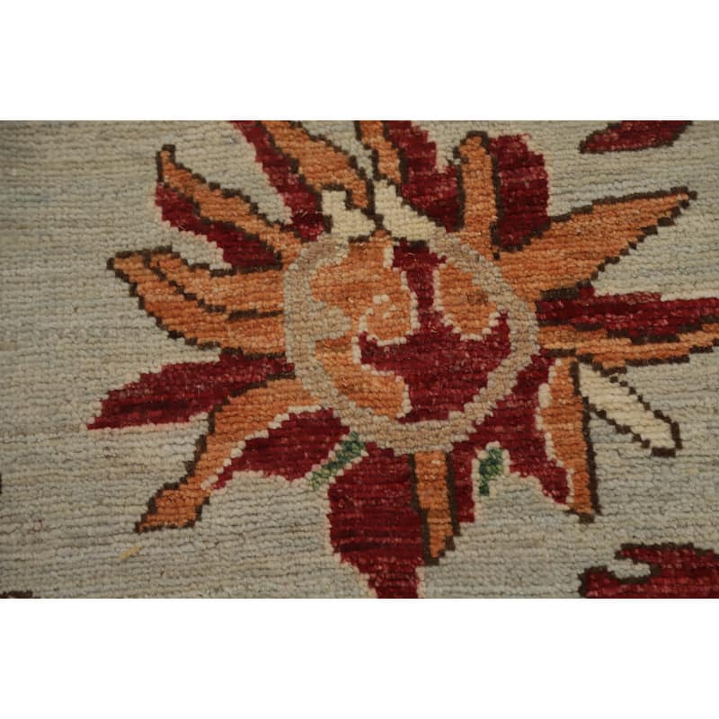 Hand Knotted Oriental 100% Wool Carpet Transitional Floral Beige & Ivories Oushak Area Rug - 14' 4'' X 10' 1''